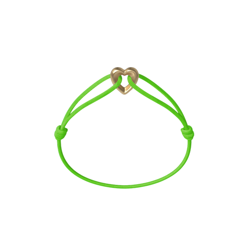 Golden Heart Cord Bracelet