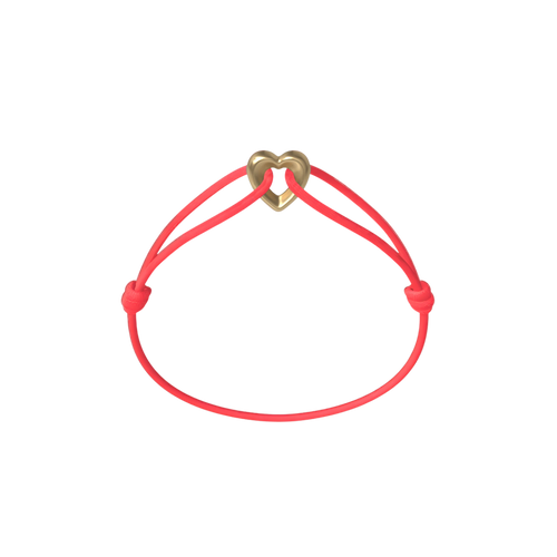 Golden Heart Cord Bracelet