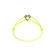 Golden Heart Cord Bracelet