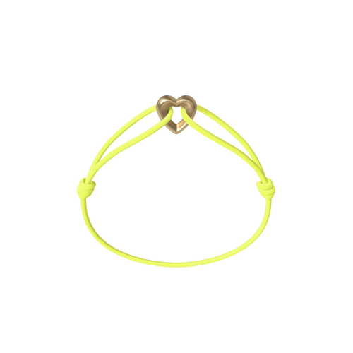 Golden Heart Cord Bracelet