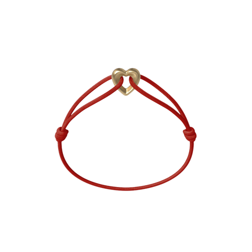 Golden Heart Cord Bracelet