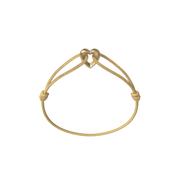 Golden Heart Cord Bracelet
