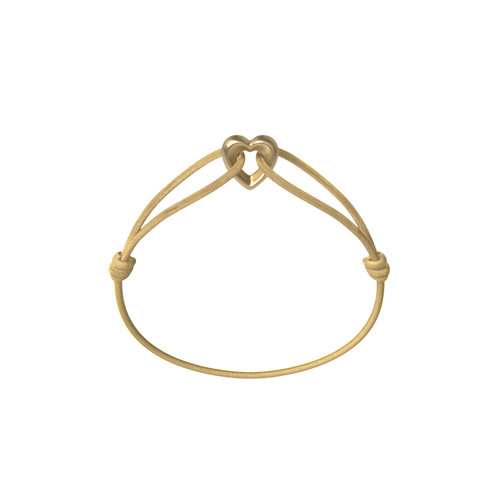 Golden Heart Cord Bracelet