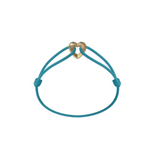 Golden Heart Cord Bracelet