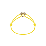 Golden Heart Cord Bracelet
