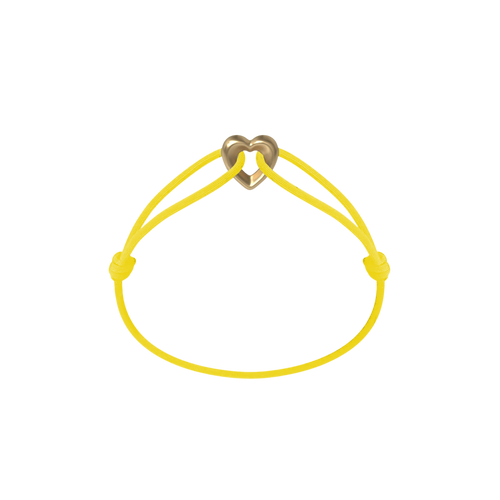 Golden Heart Cord Bracelet