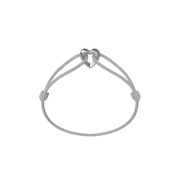 Silver Heart Cord Bracelet