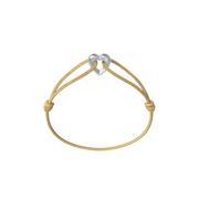 Silver Heart Cord Bracelet
