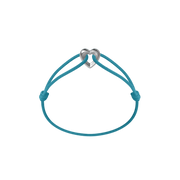 Silver Heart Cord Bracelet