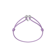 Silver Heart Cord Bracelet
