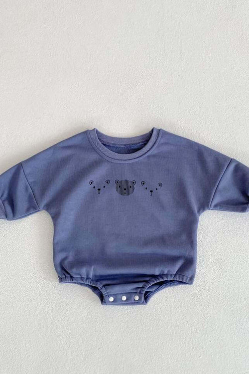 Joy Bear Bodysuit, White, Purple or Blue