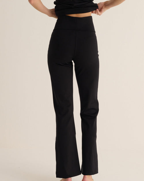 Black Soft Sculpt Hi-Stretch Kick Flare Leggings