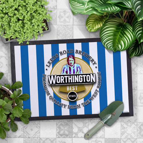 Huddersfield Worthington   - Football Legends - Door Mat -60cm X 40cm