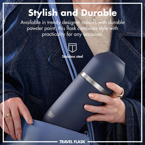 Luma Vacuum Insulated, Flask & Mug, Ash Navy, 700ml (24oz)