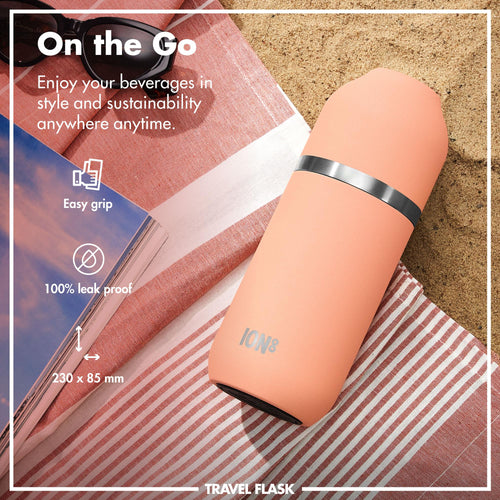 Luma Vacuum Insulated, Flask & Mug, Coral, 700ml (24oz)
