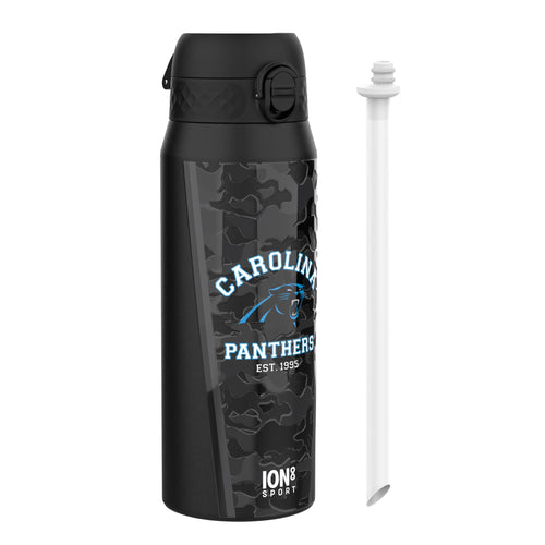 NFL x ION8 Insulated Steel Water Bottle, NFL Panthers, 750ml (24oz)