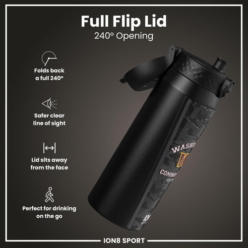 NFL x ION8 Insulated Steel Water Bottle, NFL Commanders, 750ml (24oz)
