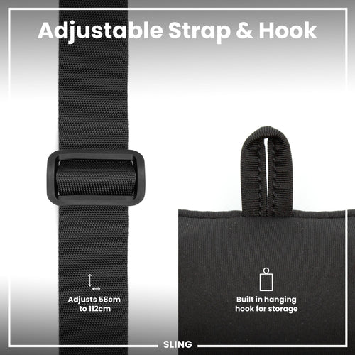 Lightweight, Sling Bottle Bag, Black