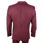 IM09 - Men's 3 Piece Burgundy Classic Suit