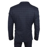 IM3 - Men's Navy Checked Tailored Fit Suit