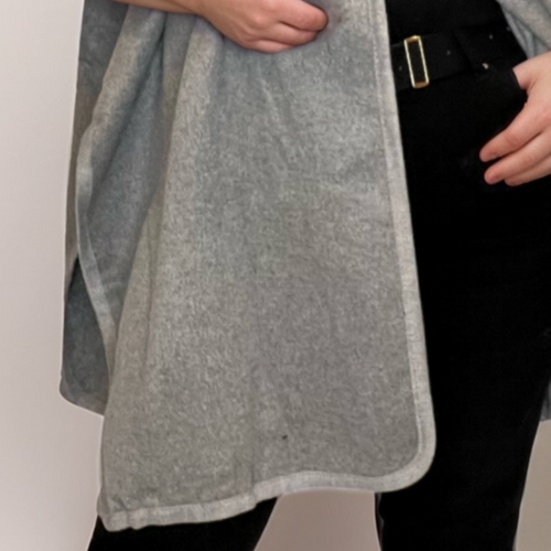 Faux Wool Fleece Poncho / Cape