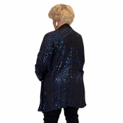 Sequin Foil Covered Longer Length Waterfall Jacket