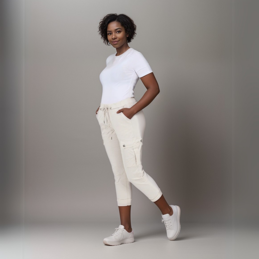 Plain Super Stretch Cargo Magic Trousers Jeans
