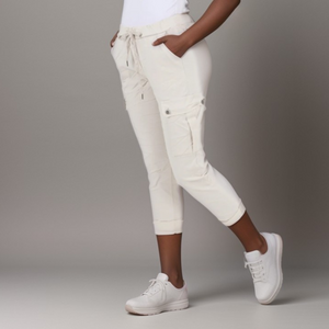 Plain Super Stretch Cargo Magic Trousers Jeans