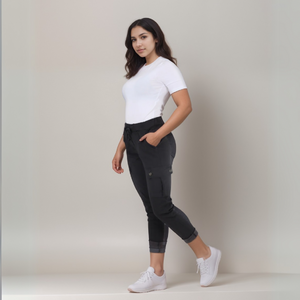 Plain Super Stretch Cargo Magic Trousers Jeans