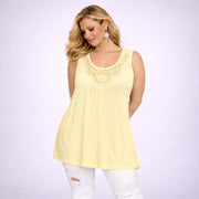 Sleeveless Long Tunic Top with Studs