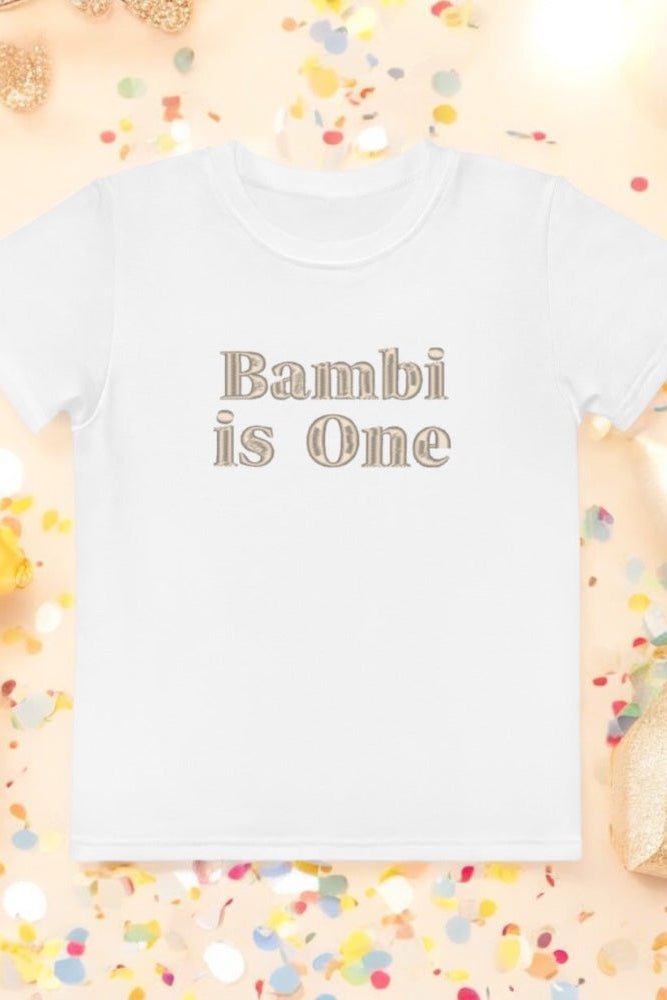 Turns One 1st Birthday T-Shirt Personalised Name