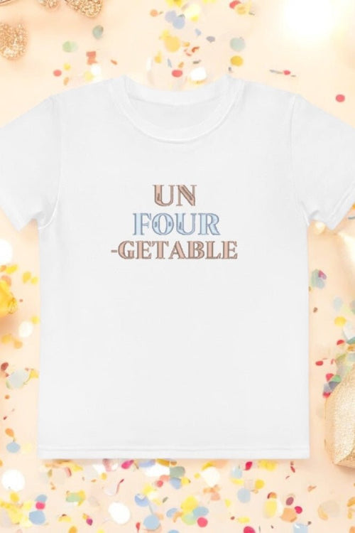 Un FOUR-Getable 4th Birthday T-Shirt Personalised