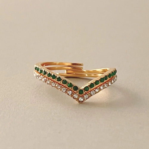Marina Luxe 18k Gold Plated Skinny Wishbone Ring