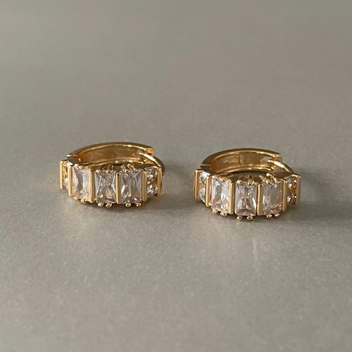 Sarai Jewelled Mini Hoop Earrings