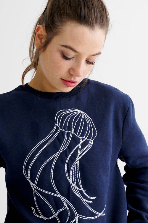 Jan Jellyfish Embroidered Sweatshirt