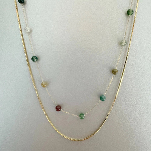 Keira Luxe 18k Gold Plated Beaded Necklace
