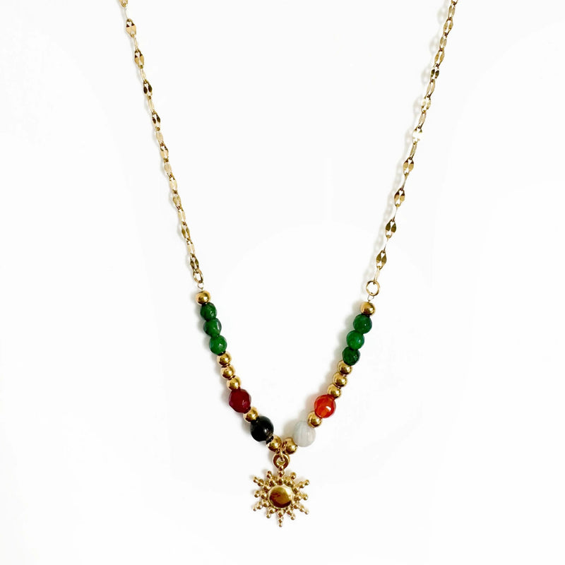Pippa Luxe 18k Gold Plated Beaded Boho Necklace