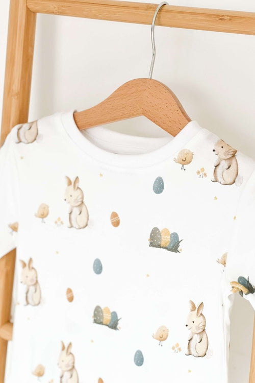 Cozy Easter Bunny Bamboo & Organic Cotton Two-Piece Set Long Sleeve Pyjamas