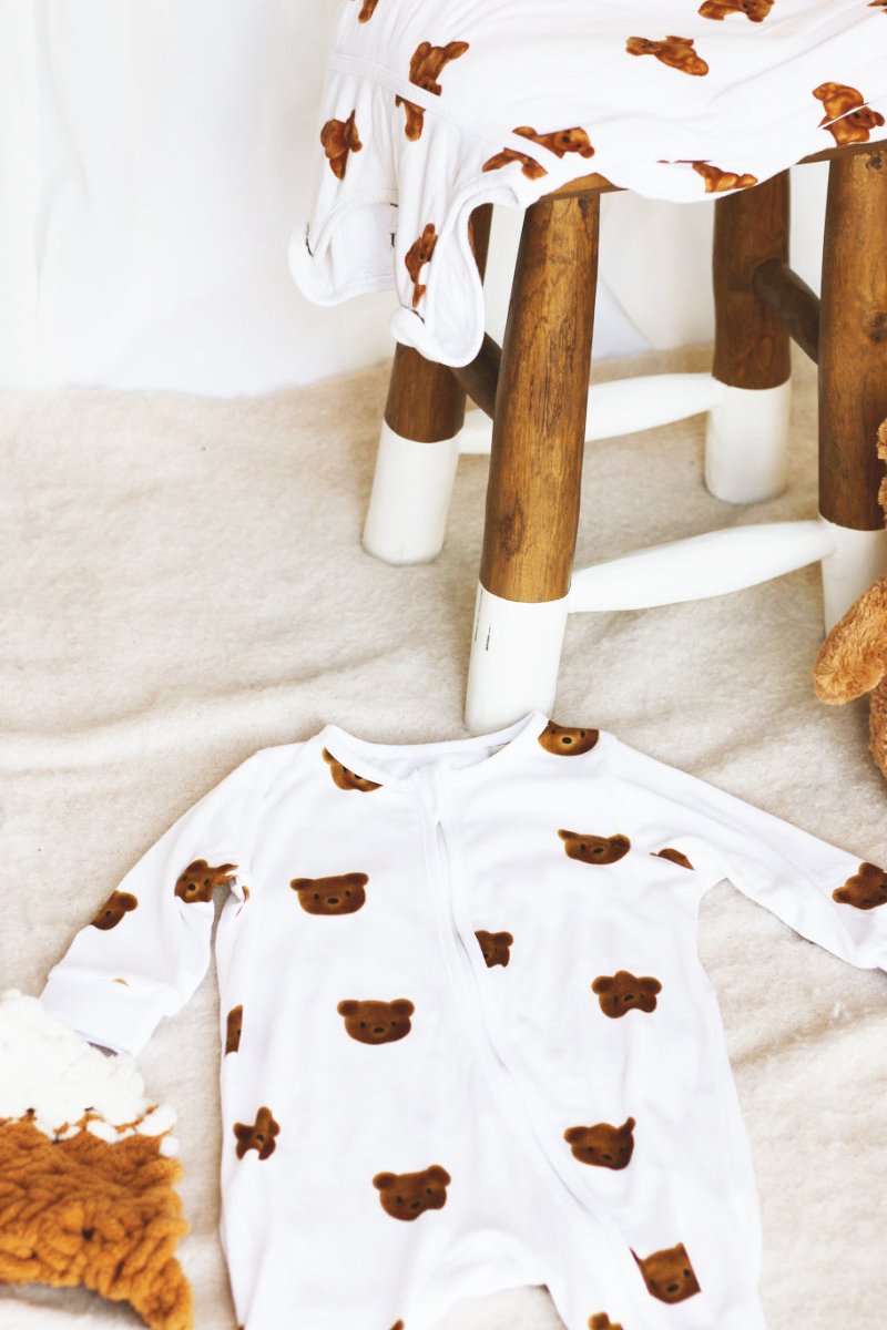 Dreamy Bear Bamboo & Organic Cotton Zip Sleepsuit One Piece