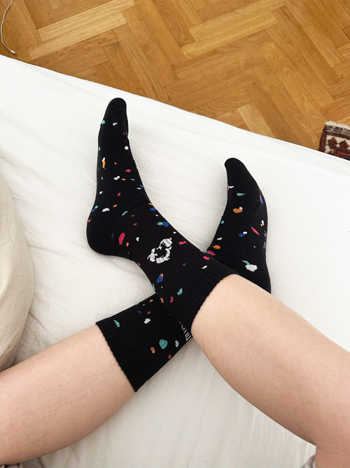 SPECKLED SOCKS | Black
