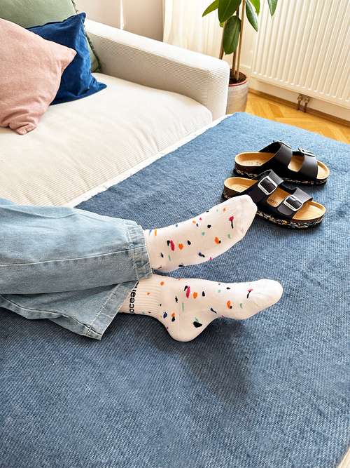 SPECKLED SOCKS | White