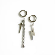 Atlas Lightning Bolt Mismatch Dangle Earrings