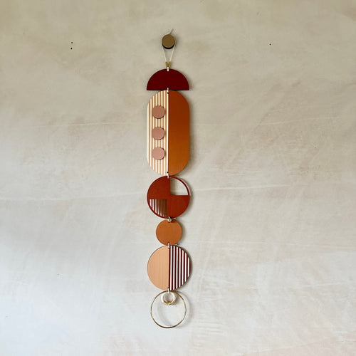 Warm Tones Wall Hangings - Geometric Wall Art - Luxury Wall Decor - Mid-Century Home Decor - Slim Long Wall Tapestry