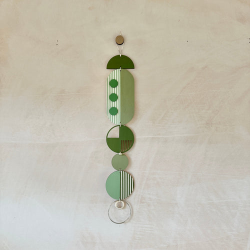 Green Wall Hangings - Geometric Wall Art - Luxury Wall Decor - Mid-Century Home Decor - Slim Long Wall Tapestry