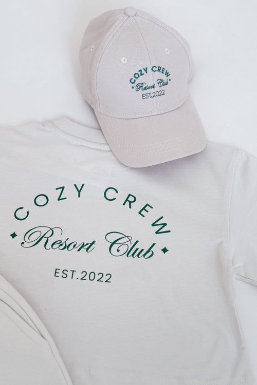 Adult Cozy Crew Resort Club Cap - Ash Grey