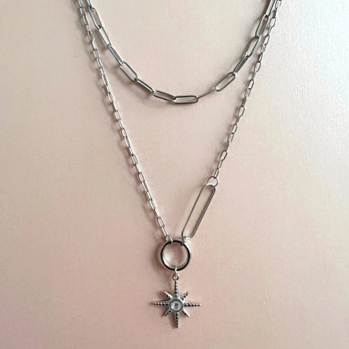 Sahara Luxe Double Layer Starburst Pendant Necklace