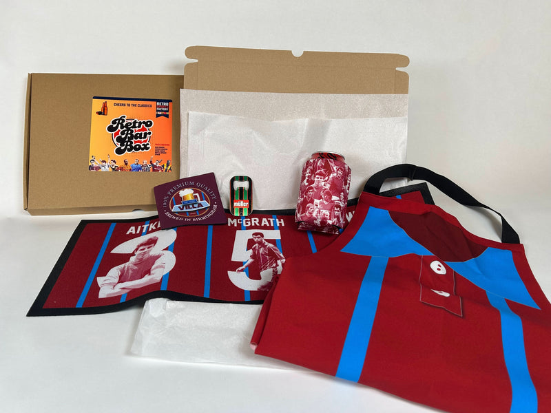 Aston Villa Football Father's Day Bar Box | Retro Man Cave Set