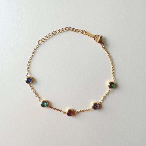 Alex Luxe 18k Gold Plated Jewelled Bracelet
