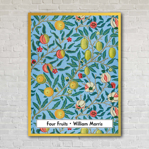 "Four Fruits" by William Morris on Canvas, Framed Prints, Framed Canvas, Acrylic or Print-only