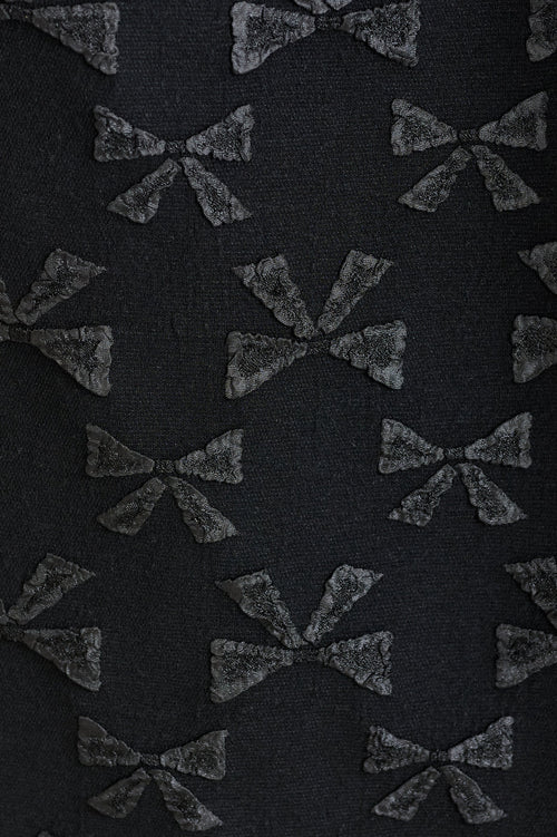 Sutton Black Bow Jacquard Barrel Trousers